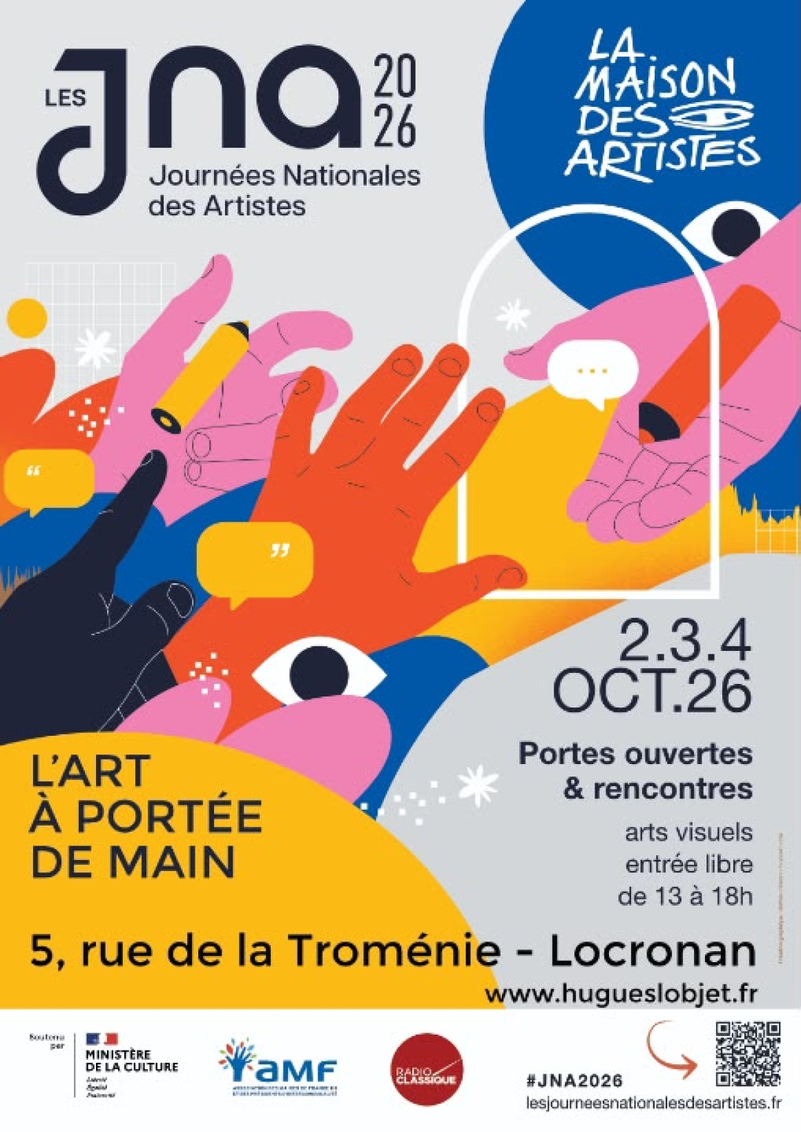 Journ&eacute;es Nationales des Artistes - 2, 3 et 4 octobre 2026